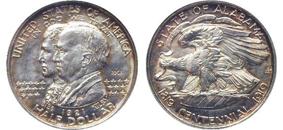 The Alabama Centennial Half Dollar — the coin that broke two rules