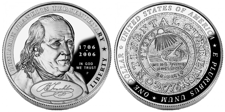 The 2006 Benjamin Franklin 'Founding Father' Silver Dollar