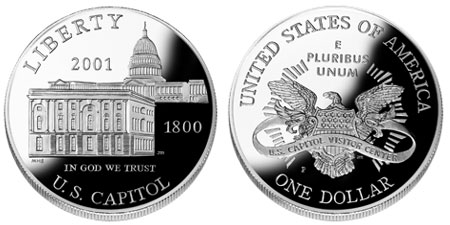 The 2001 Capitol Visitor Center Silver Dollar