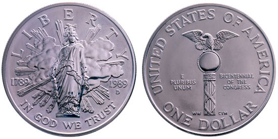 The 1989 Congress Bicentennial Silver Dollar