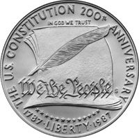The 1987 Constitution Silver Dollar