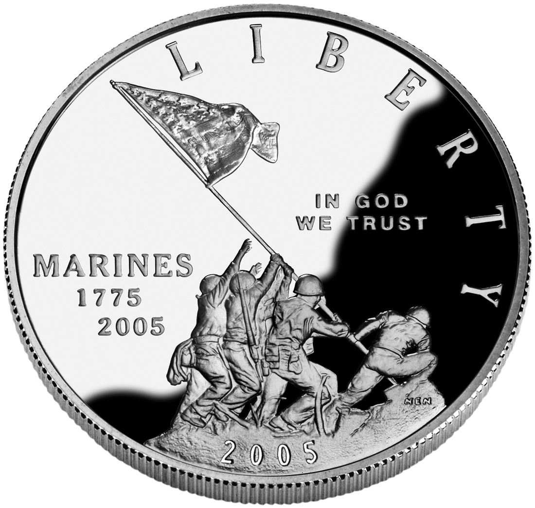 2005 Marine Corps 230th Anniversary Silver Dollar