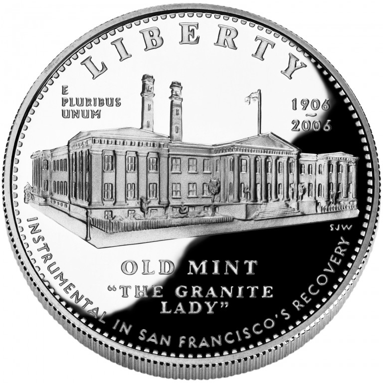 The Granite Lady on a Silver Dollar