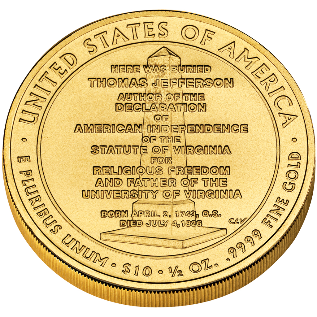 10 Dollars "First Spouse Gold" reverse