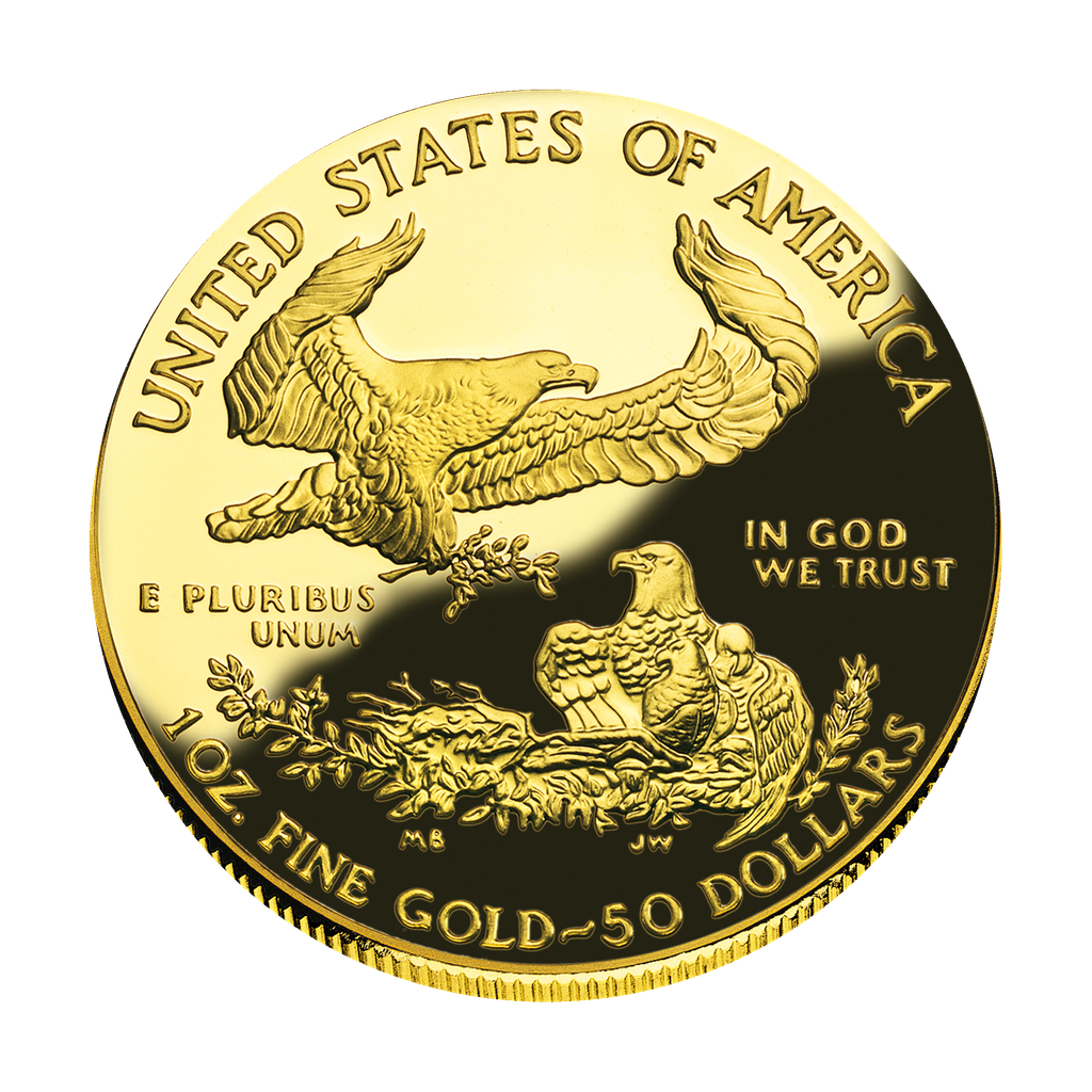 5 Dollars "American Gold Eagle" (Bullion Coinage) (Type 1, Family of Eagles) reverse