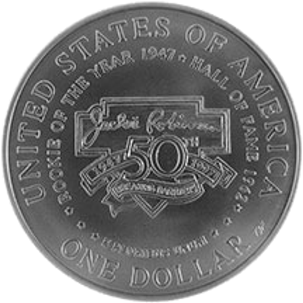 1 Dollar (Jackie Robinson) reverse