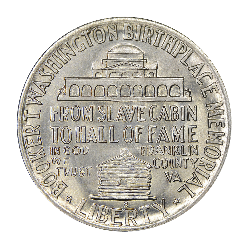 ½ Dollar (Booker T. Washington Memorial) reverse
