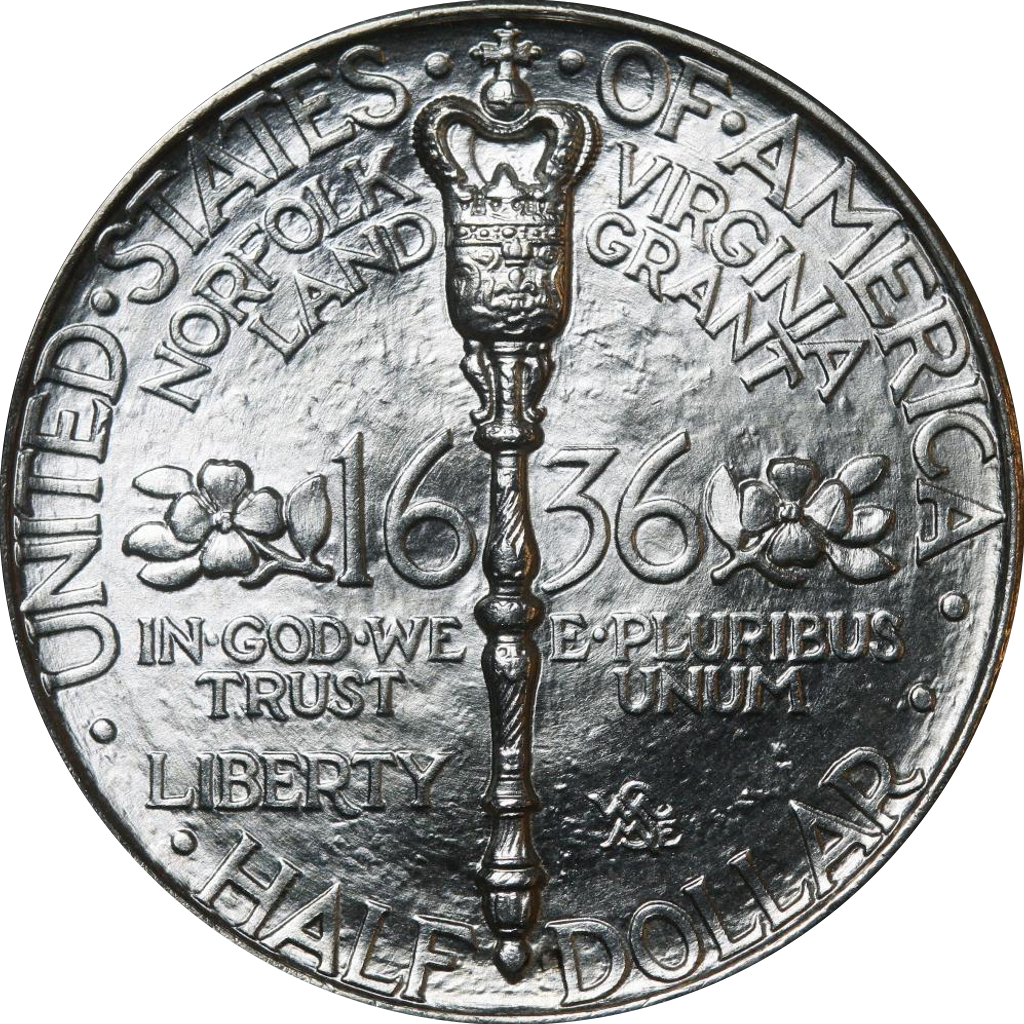½ Dollar (Norfolk) reverse