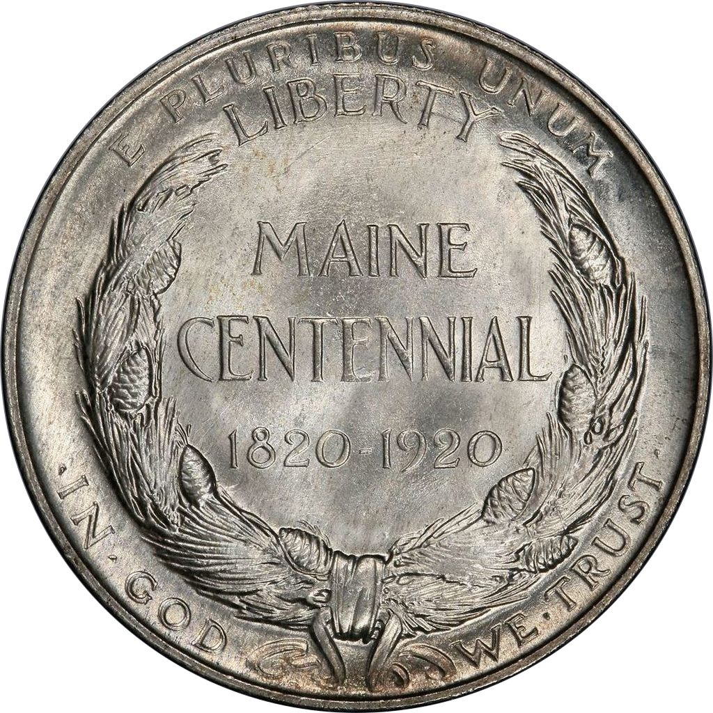 ½ Dollar (Maine Statehood Centennial) reverse
