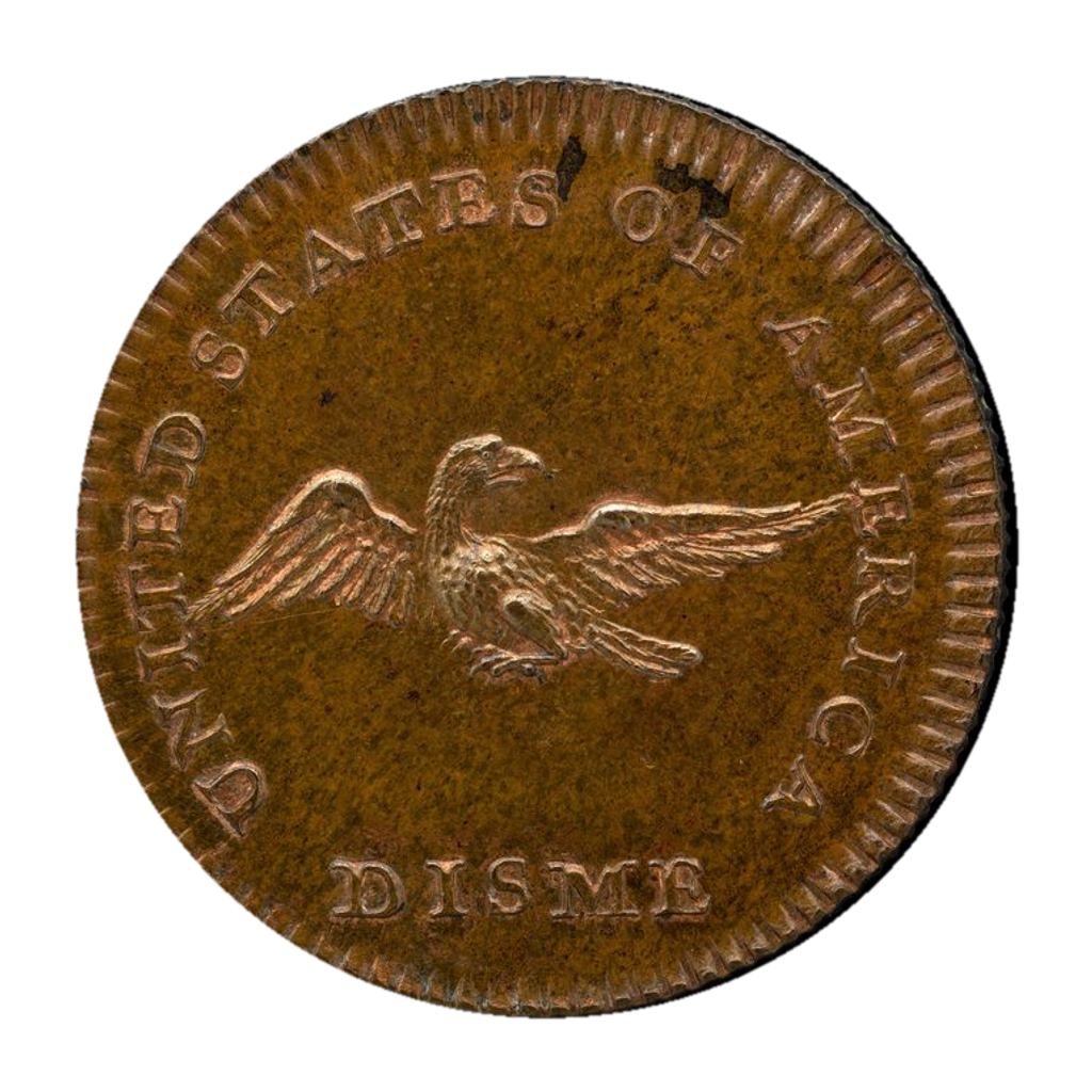 10 Cents "Copper Disme" reverse