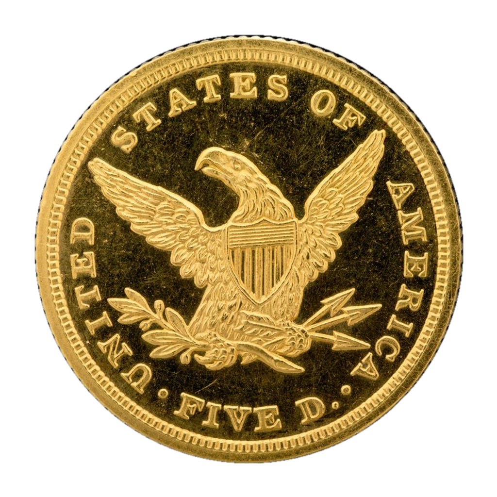 5 Dollars "Coronet Head" reverse