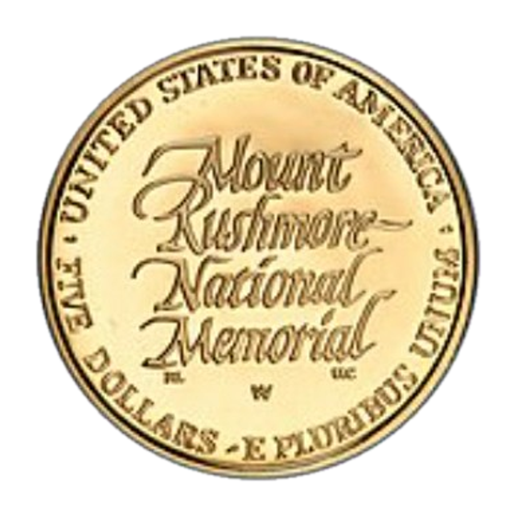 5 Dollars (Mount Rushmore Golden Anniversary) reverse