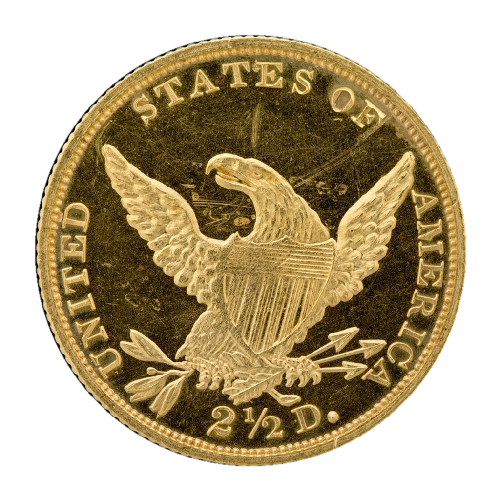 2½ Dollars "Classic Head, No Motto On Reverse - Quarter Eagle" reverse