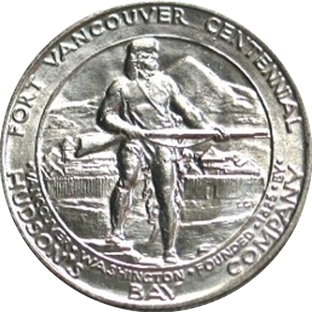 ½ Dollar (Fort Vancouver Centennial) reverse