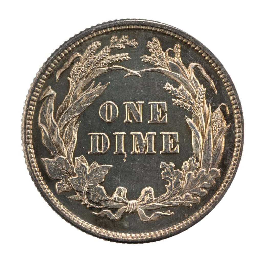 1 Dime "Barber Dime" reverse