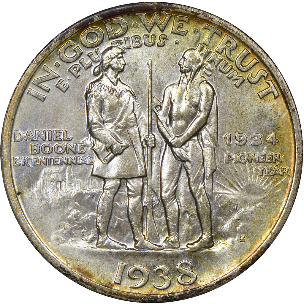 ½ Dollar (Boone Bicentennial) reverse