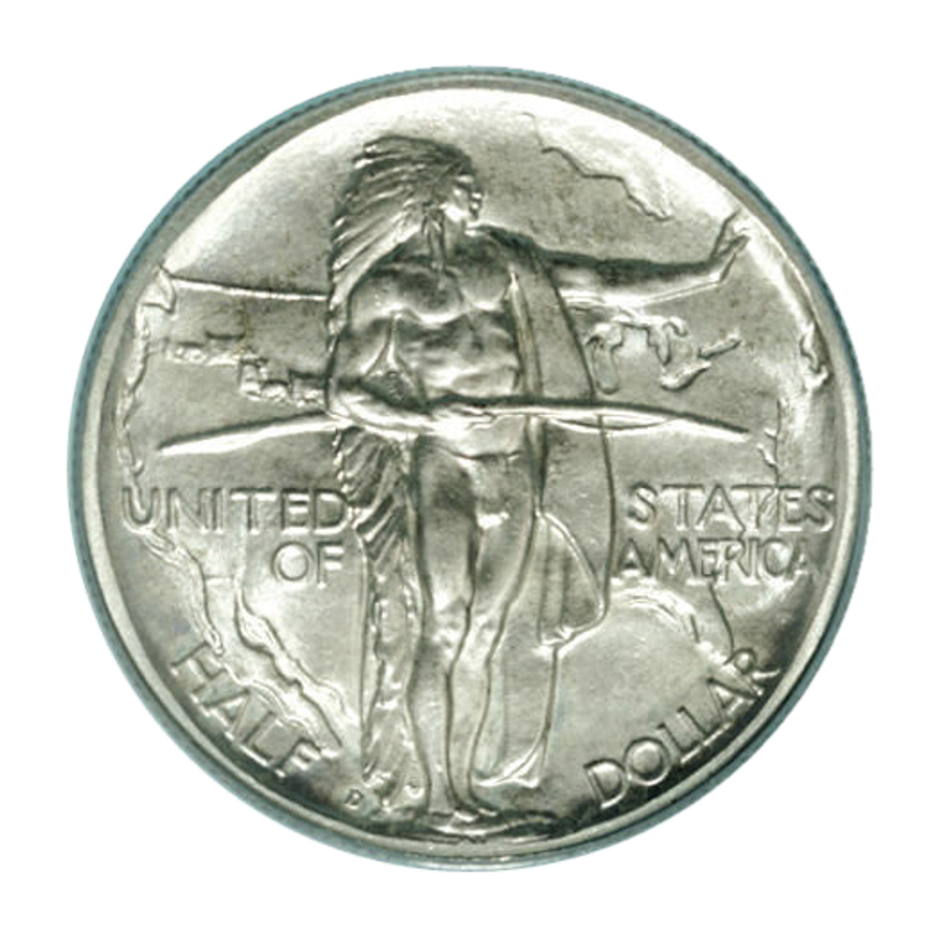 ½ Dollar (Oregon Trail Memorial) obverse