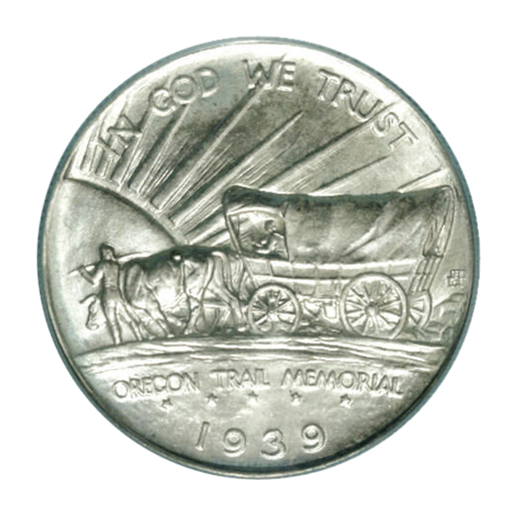 ½ Dollar (Oregon Trail Memorial) reverse