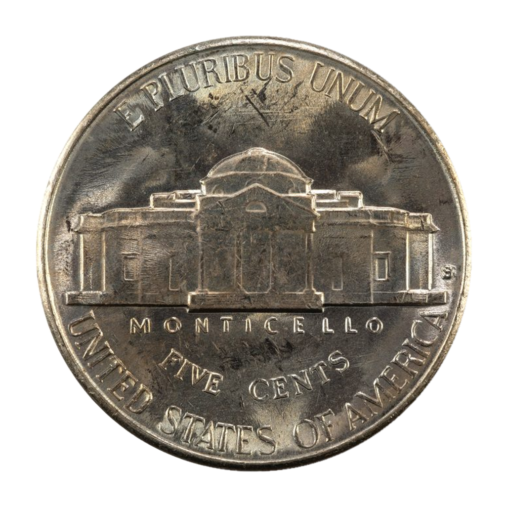 5 Cents "Jefferson Nickel" reverse