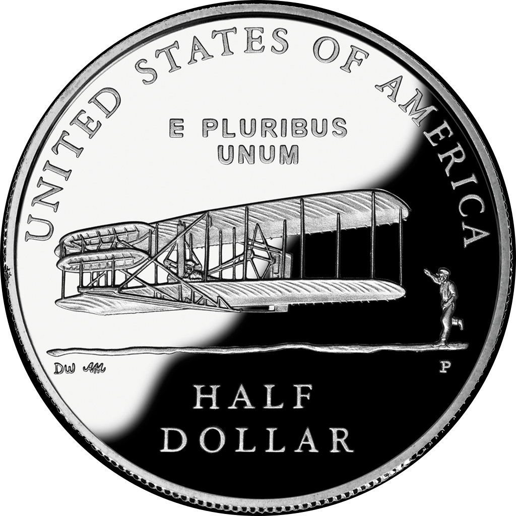 ½ Dollar (First Flight Centennial) reverse