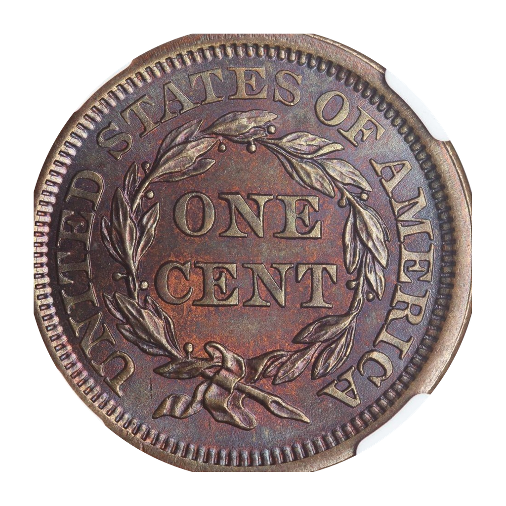 1 Cent "Liberty Head/Braided Hair Cent" reverse