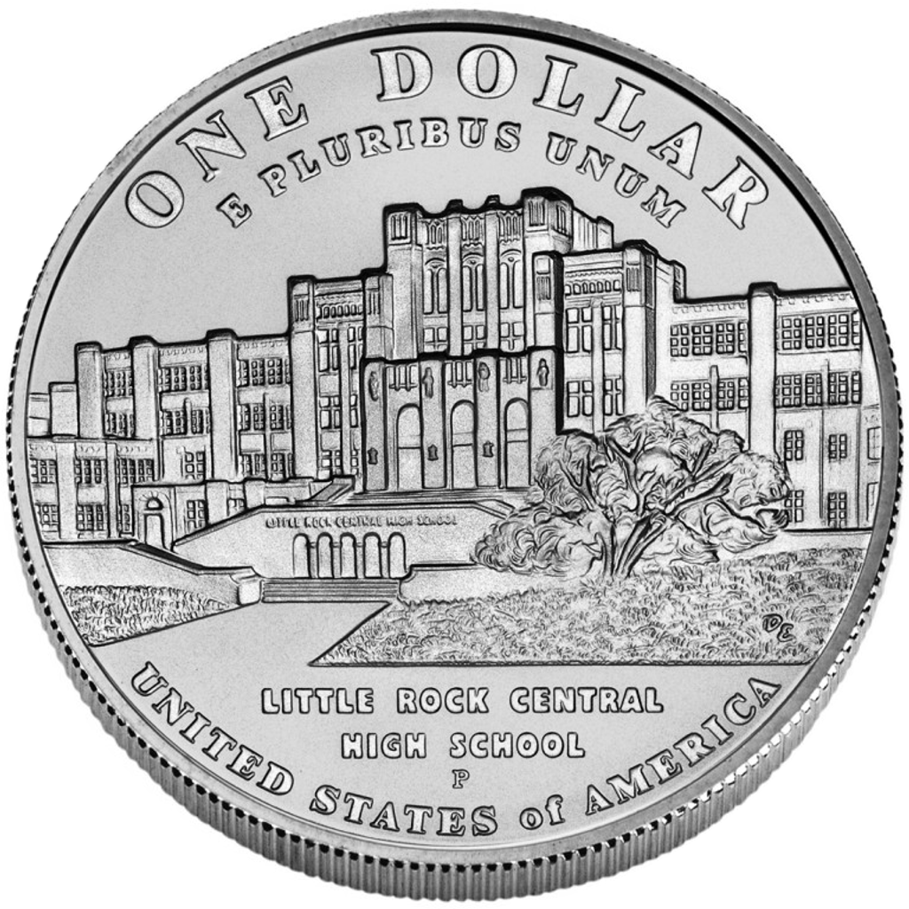 1 Dollar (Little Rock Central High School Desegregation) reverse