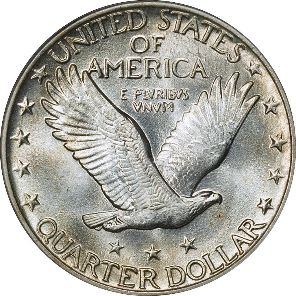 ¼ Dollar "Standing Liberty Quarter" reverse