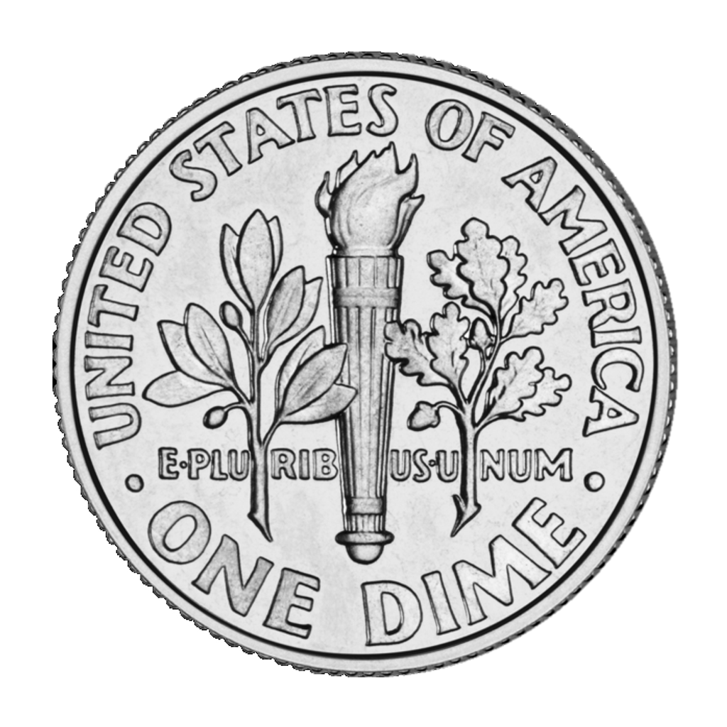1 Dime "Roosevelt Dime" reverse