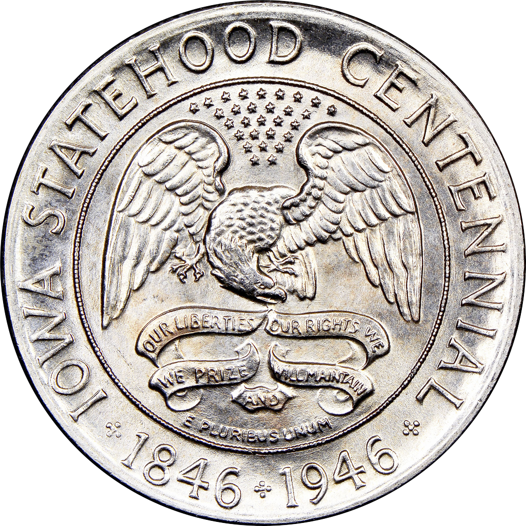 ½ Dollar (Iowa Centennial) reverse