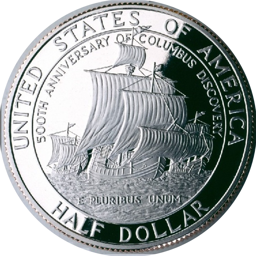 ½ Dollar (Columbus) reverse