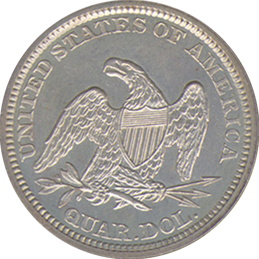 ¼ Dollar "Seated Liberty Quarter" reverse