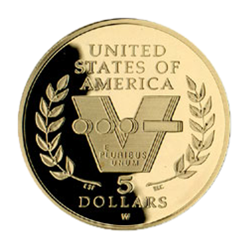 5 Dollars (50th Anniversary Of World War II) reverse