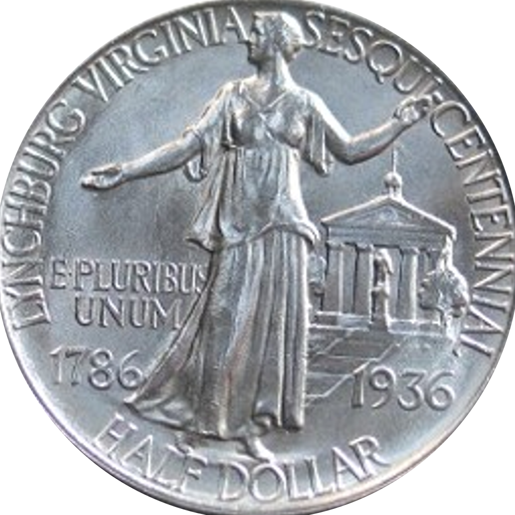 ½ Dollar (Lynchburg, Virginia Sesquicentennial) reverse
