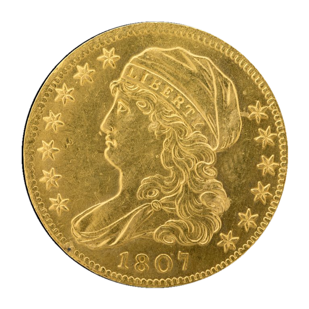 5 Dollars "Capped, Draped Bust" obverse