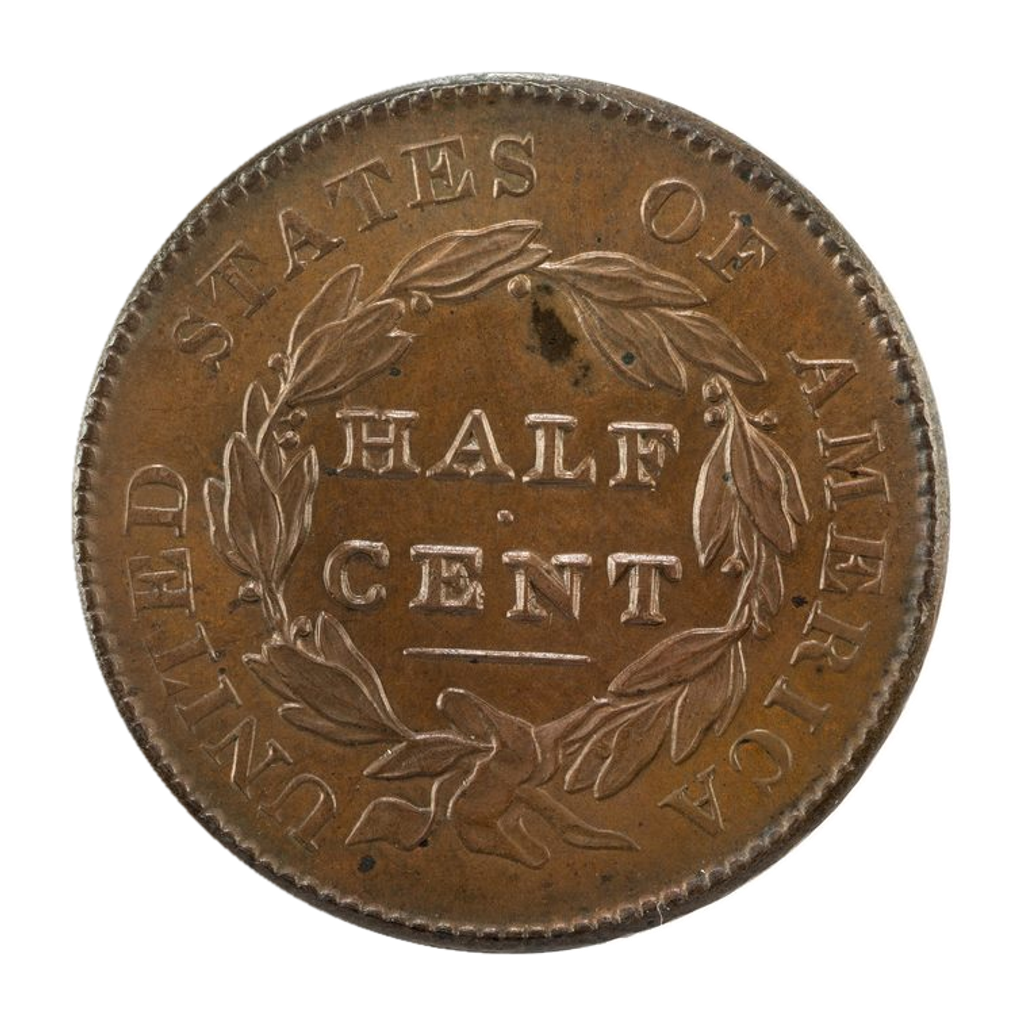 ½ Cent "Classic Head Half Cent" reverse