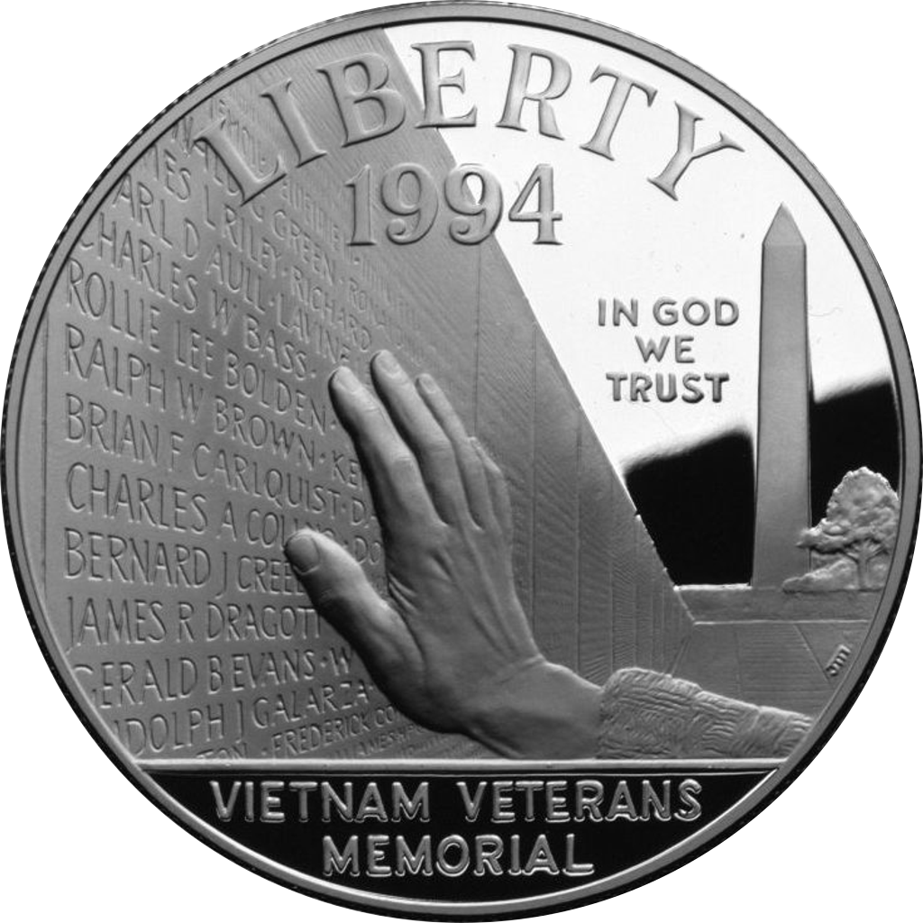 1 Dollar (Vietnam Veterans Memorial) obverse