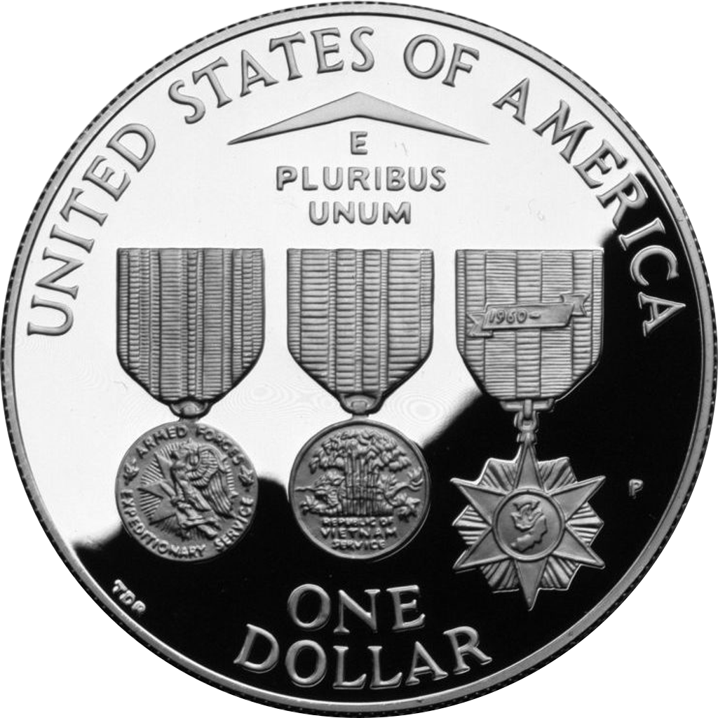 1 Dollar (Vietnam Veterans Memorial) reverse