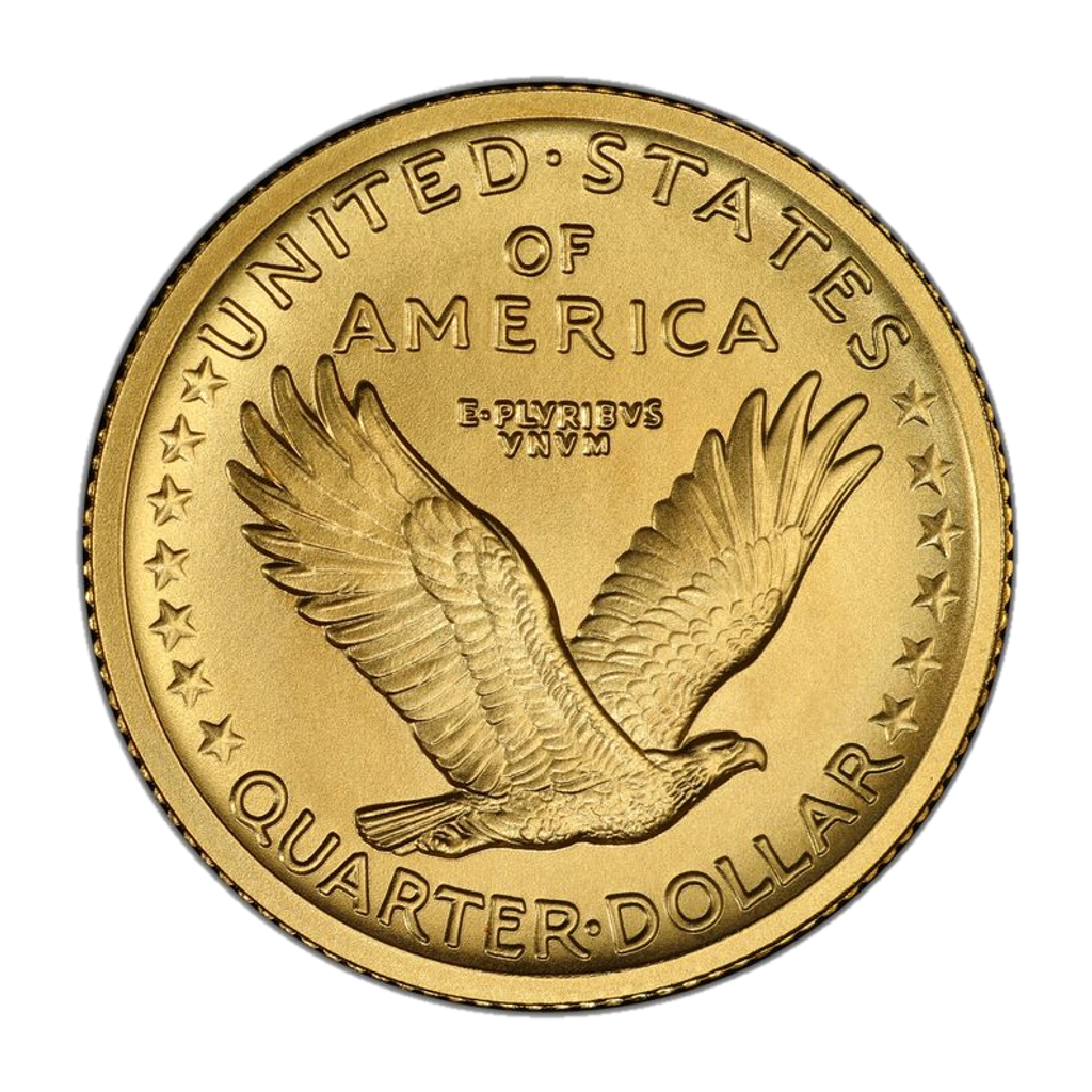 ¼ Dollar (Standing Liberty Quarter Centennial; Gold) reverse