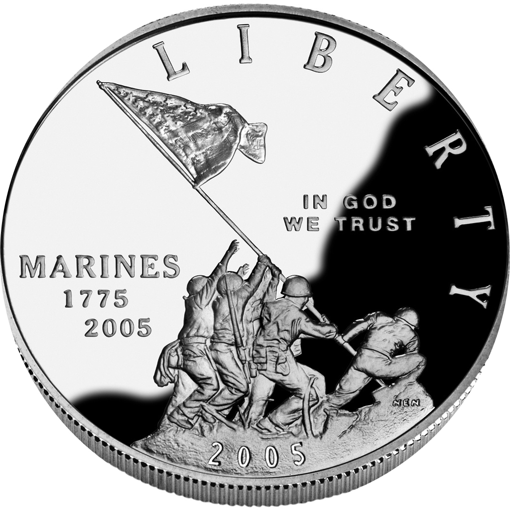 1 Dollar (Marine Corps 230th Anniversary) obverse