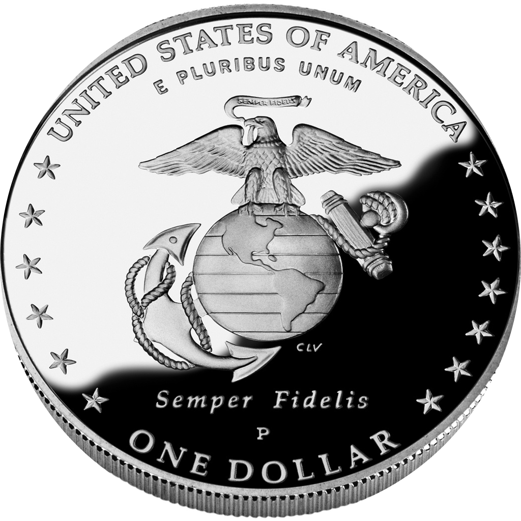 1 Dollar (Marine Corps 230th Anniversary) reverse